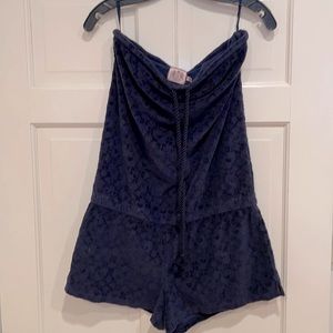 Juicy Couture Navy Terry Cloth Romper in size M
